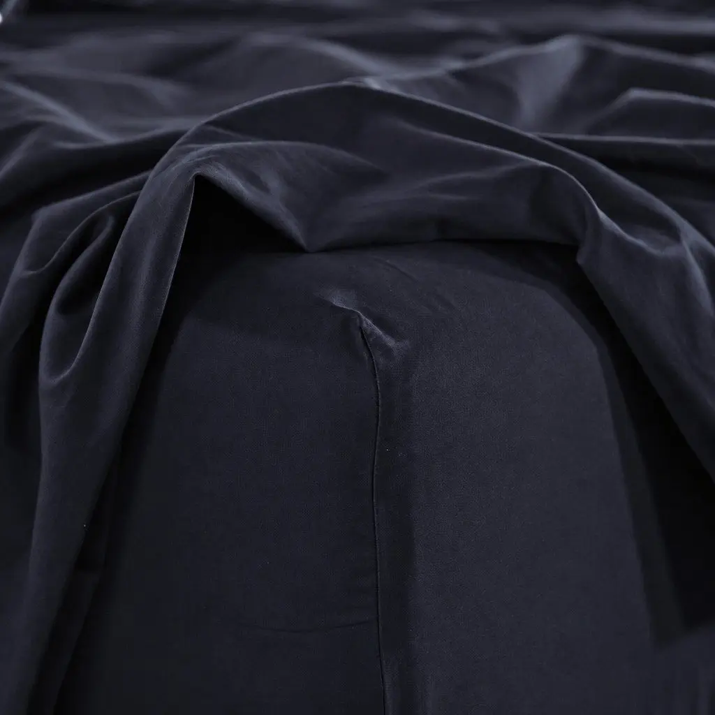 Queen Sheet Set 1000TC Bamboo Cotton Blend Charcoal