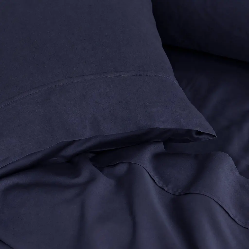 King Bamboo Cotton Sheet Set 1000TC Royal Blue