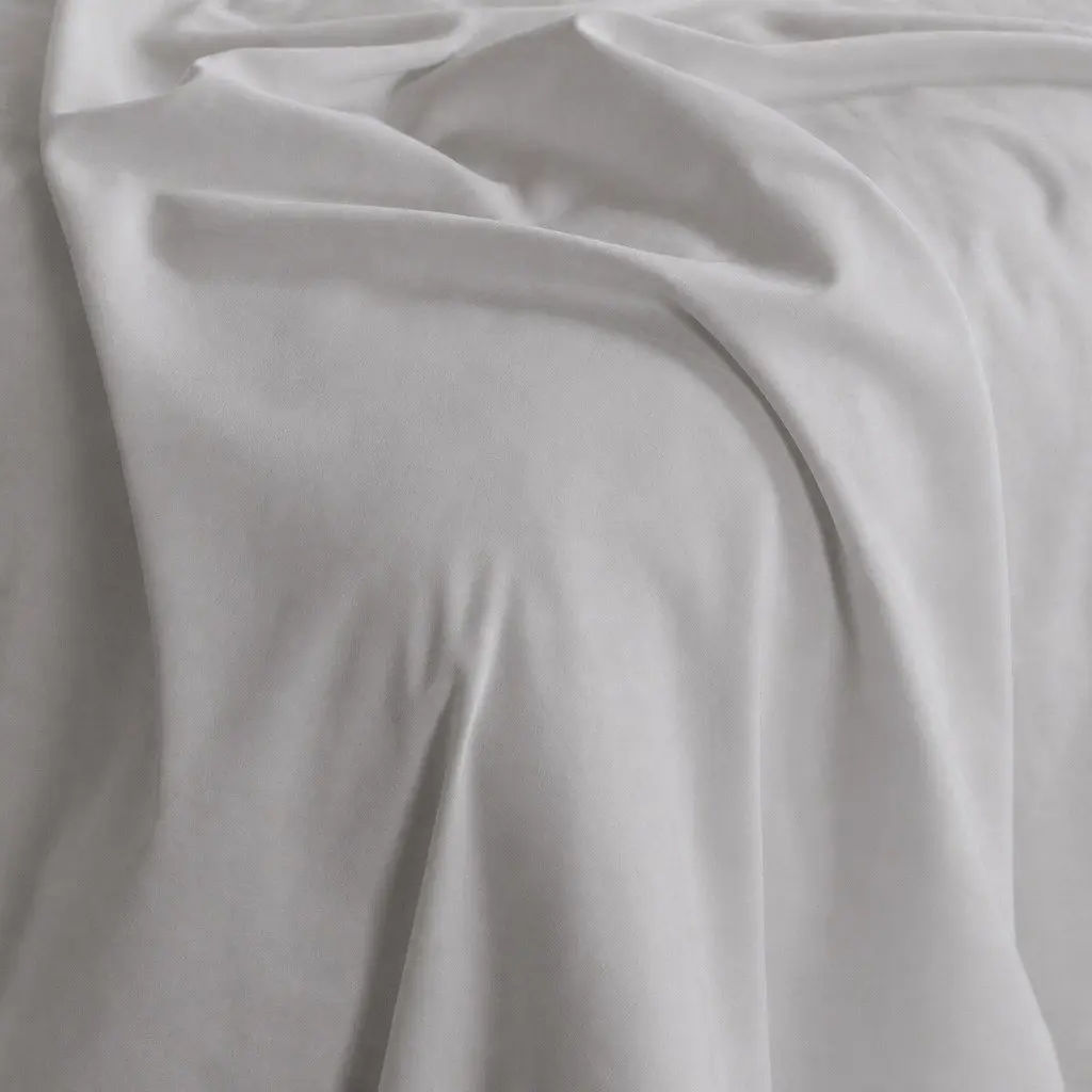 Bamboo Cotton Sheet Set 1000TC Flat Fitted Pillowcases Cool Grey