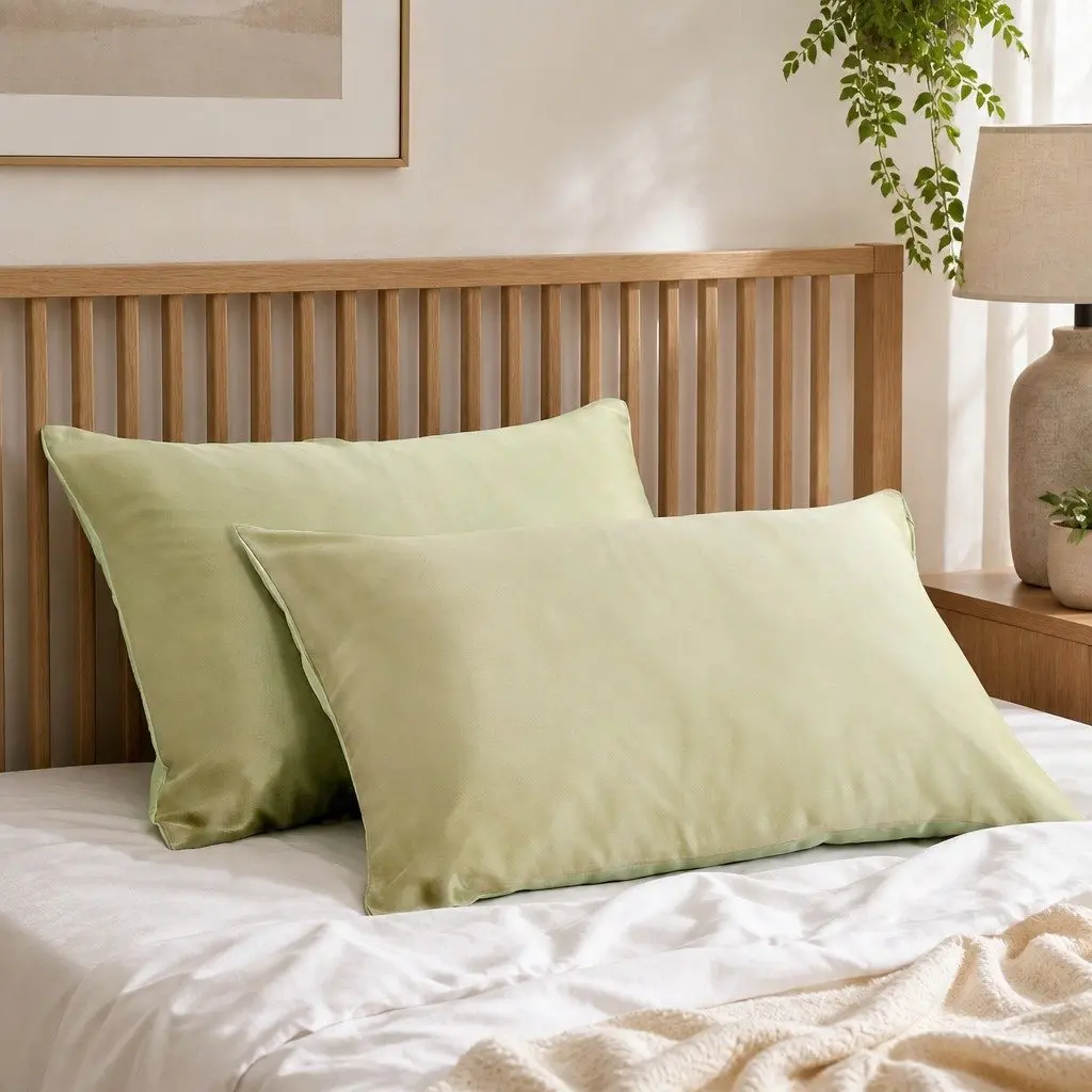 Mulberry Silk Pillowcase Twin Pack 51x76cm Sage