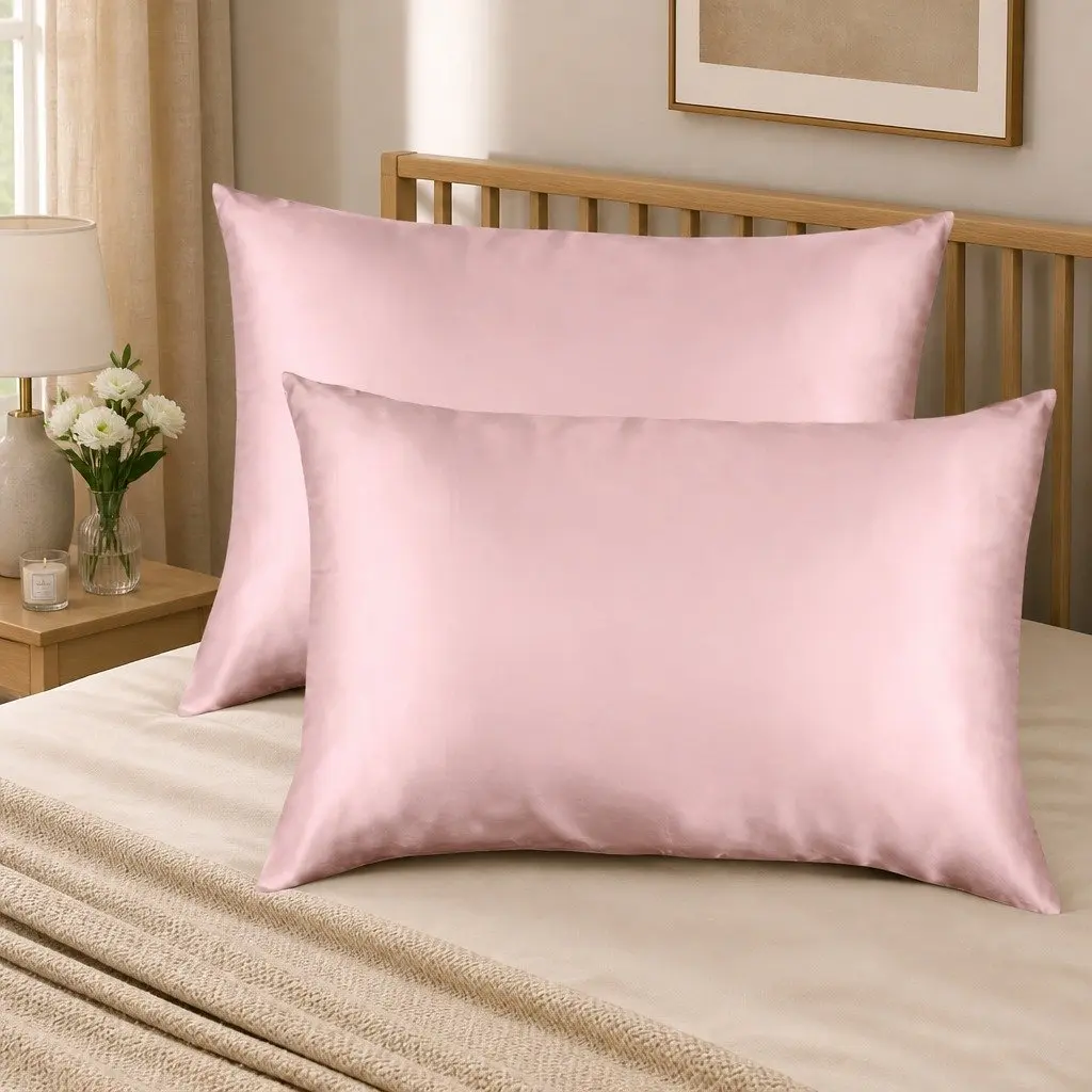 Mulberry Silk Pillowcase Hypoallergenic 51x76cm Lilac Twin Pack