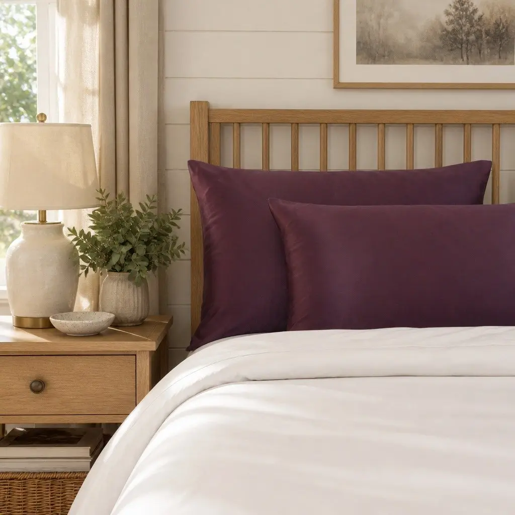 Mulberry Silk Pillowcase Twin Pack Hypoallergenic 51x76cm White