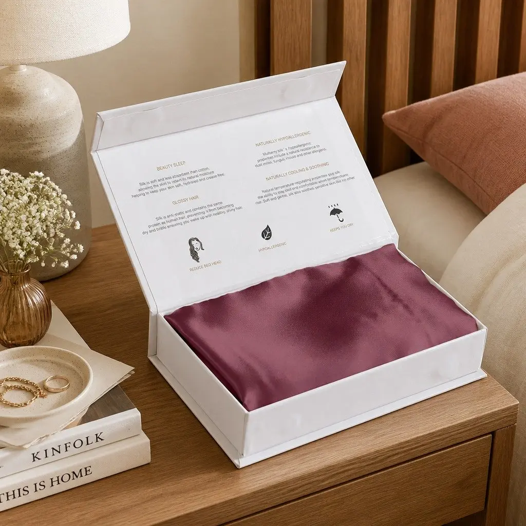 Mulberry Silk Pillowcase Twin Pack Hypoallergenic 51x76cm White