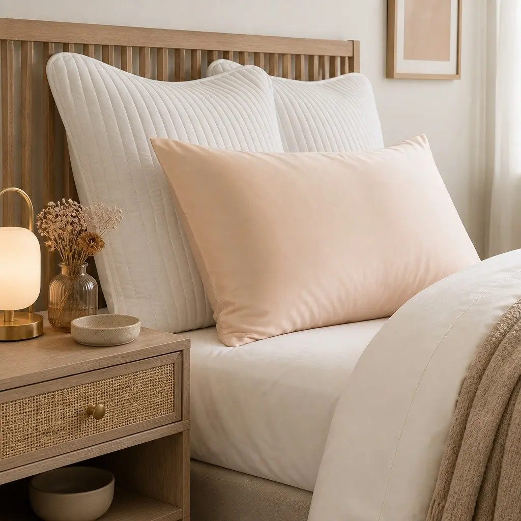 Champagne Pink Silk Pillowcase Single Pack 51cm x 76cm