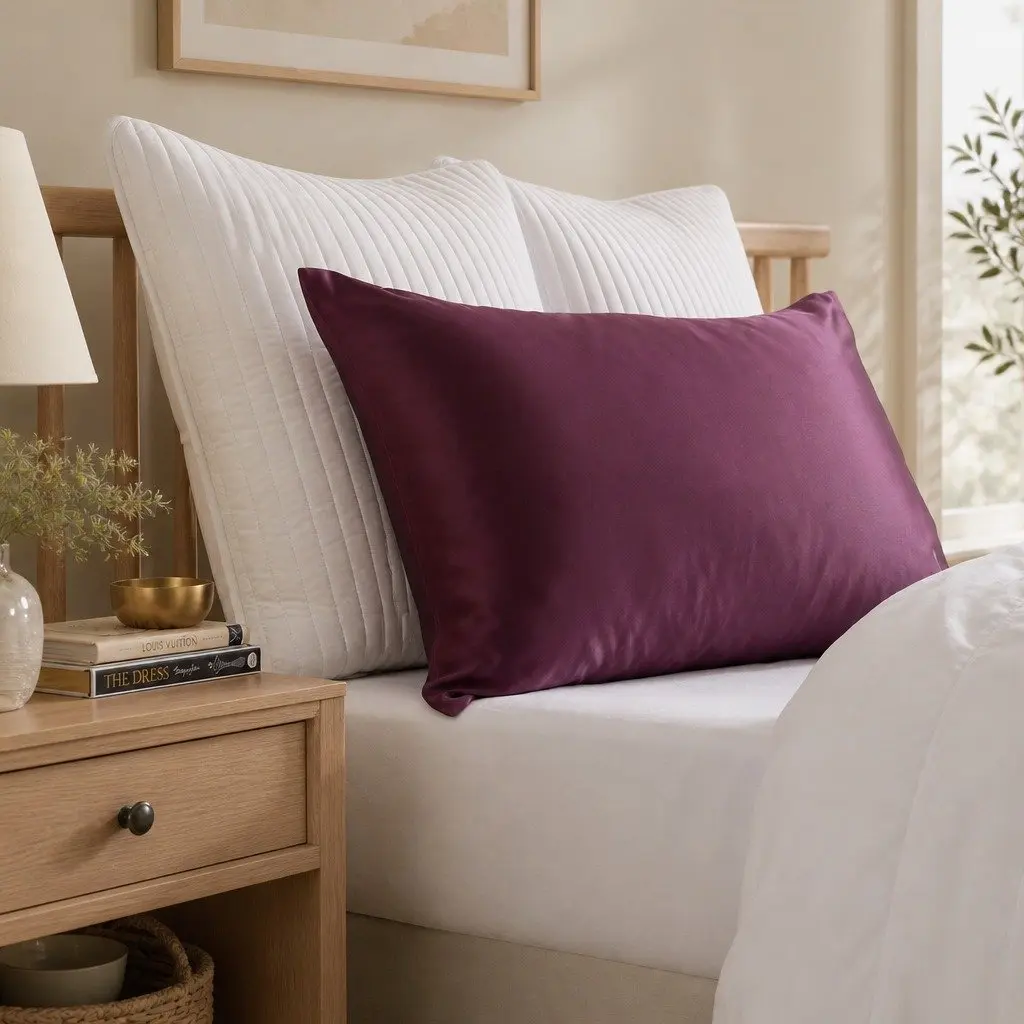 Silk Pillowcase 51cm x 76cm Malaga Wine Hypoallergenic