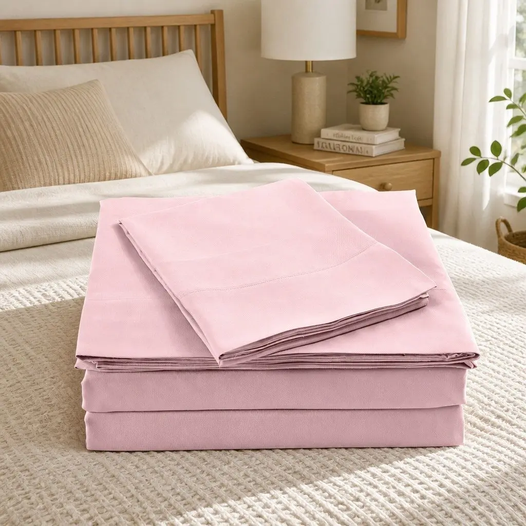 Bamboo Blended Queen Sheet Set with Bubble Bath Comfort