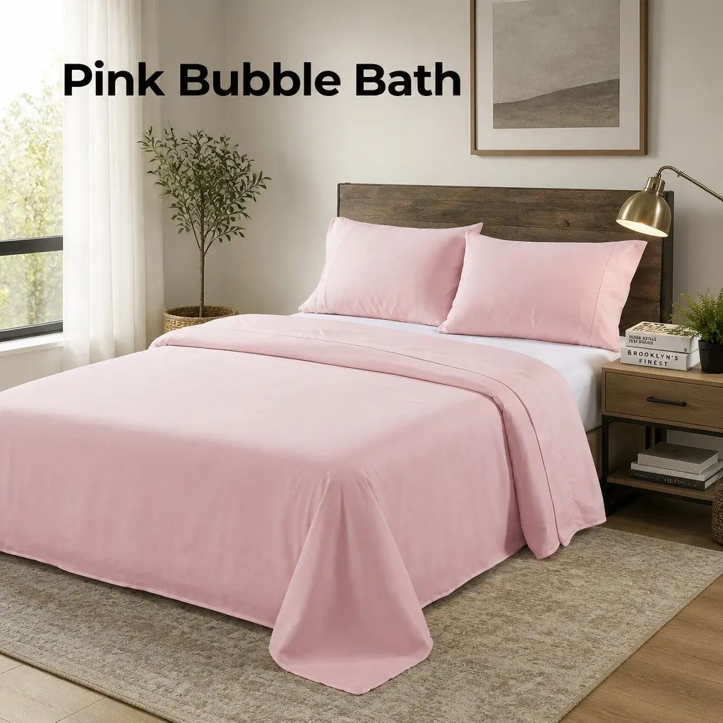 Bamboo Blended Queen Sheet Set with Bubble Bath Comfort