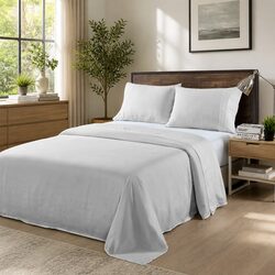 King Bamboo Blend Sheet Set 1000TC Soft Bedding Flat Fitted Pillowcases Light