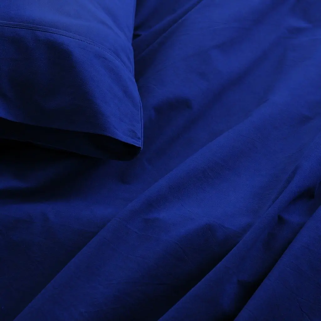 Vintage-Washed Cotton Sheet Set for Double Beds