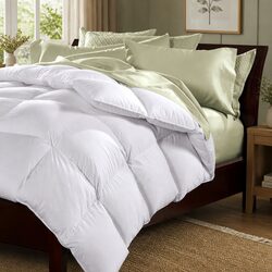 Premium Goose Feather Down Quilt Single 500GSM