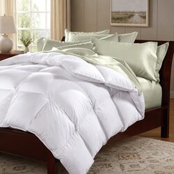 Quality Goose Feather Down Quilt Queen 500GSM Cotton Cover