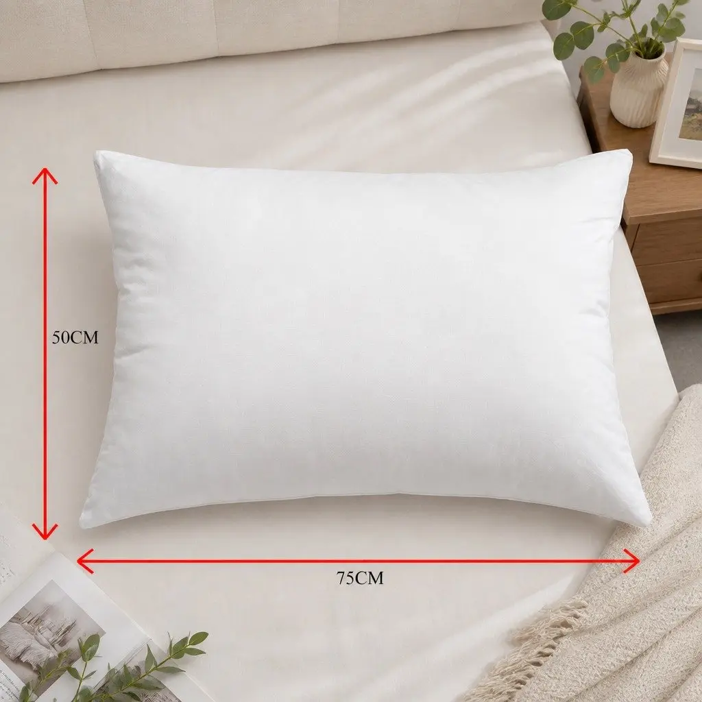 Twin Pack Goose Feather Down Pillows 1000GSM