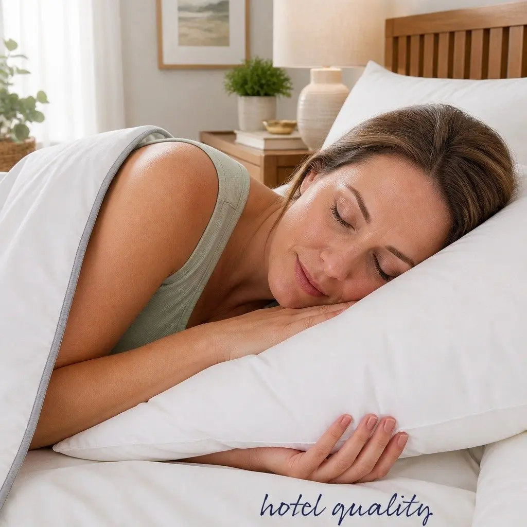 Twin Pack Goose Feather Down Pillows 1000GSM