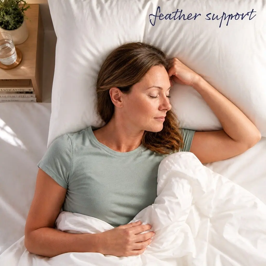 Twin Pack Goose Feather Down Pillows 1000GSM