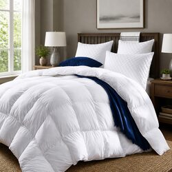 All-Season Single Duck Down Quilt with 500GSM Fill