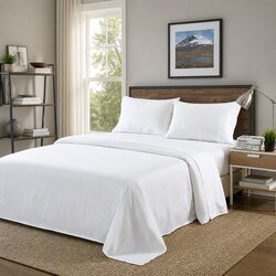 High-Quality Bamboo Blended Sheet Set Queen Size White