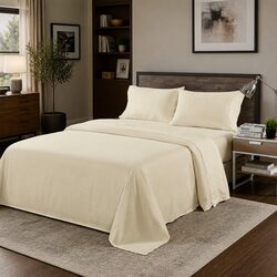 King Bamboo Blend Sheet Set 1000TC Flat Fitted Pillowcases Bedroom Bedding