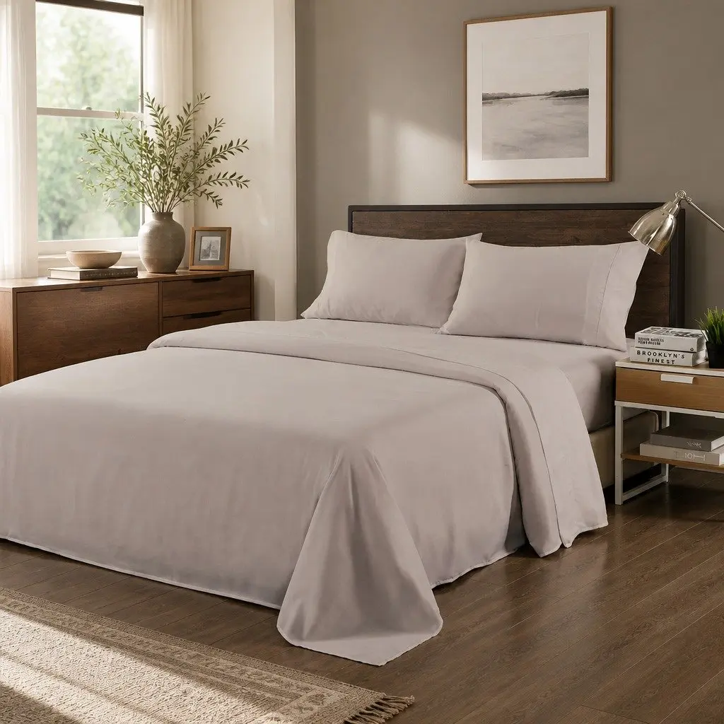 King Bamboo Blend Sheet Set 1000TC Warm Grey