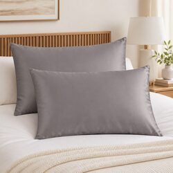 Charcoal Mulberry Silk Pillowcase Twin Pack 51x76cm