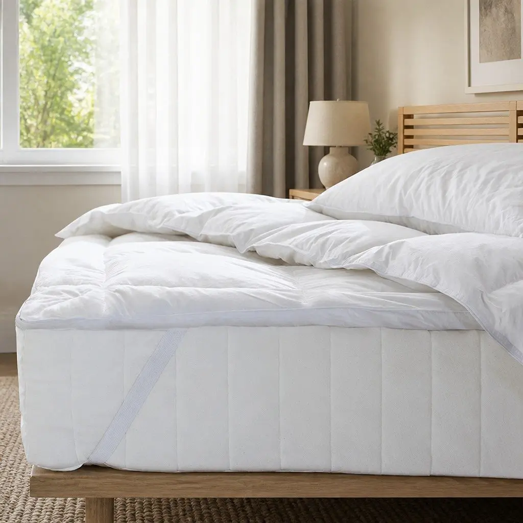Goose Feather Down Mattress Topper Double 1000GSM