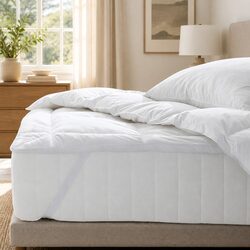 Luxury King Mattress Topper with 1000GSM Goose Feather Down