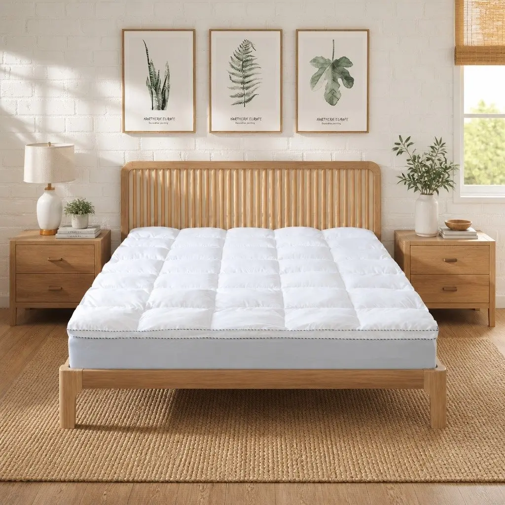 Bamboo Mattress Topper Queen 1000GSM 5cm Gusset