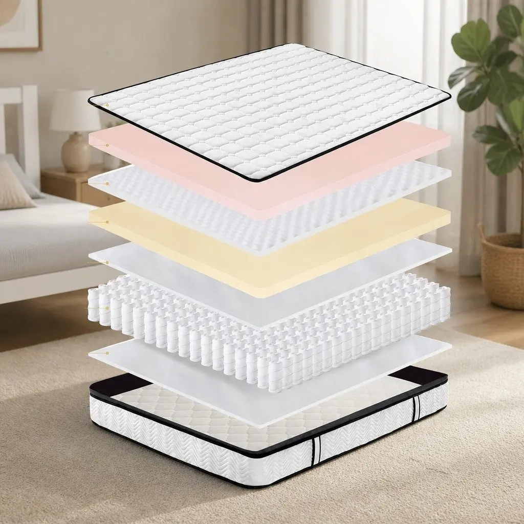 Medium-Firm Single Pocket Spring Mattress with 5-Zone Support