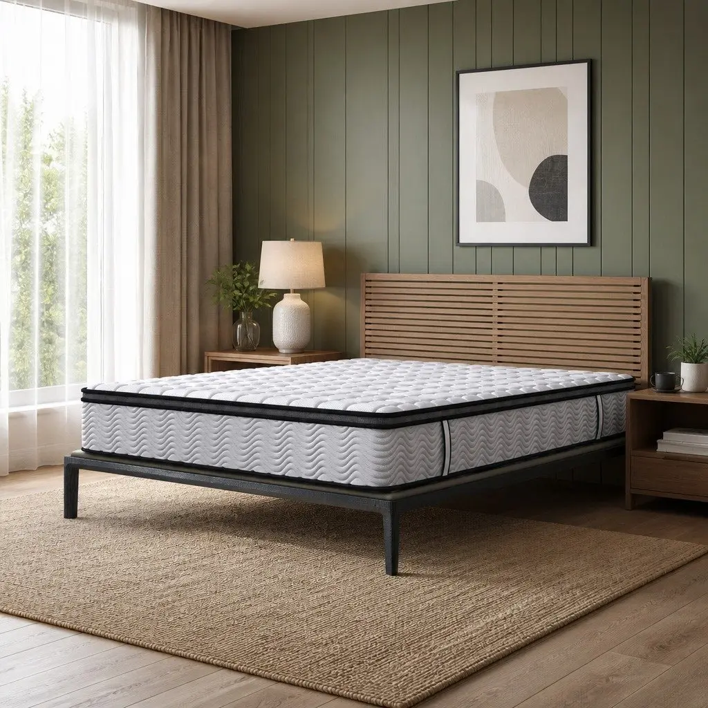 Medium-Firm Queen Pocket Spring Mattress with 5-Zone Support