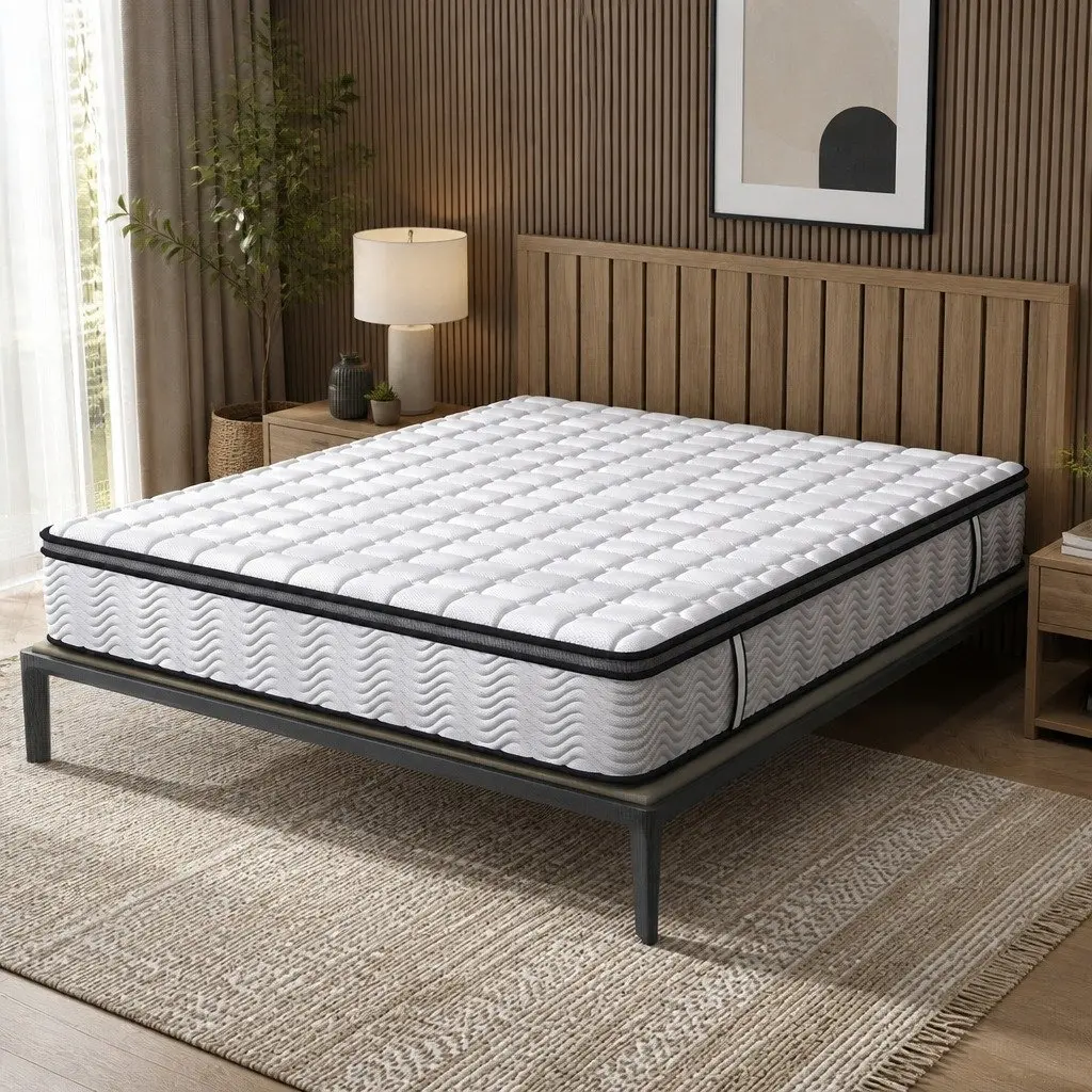 Medium-Firm Queen Pocket Spring Mattress with 5-Zone Support