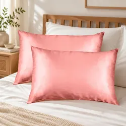 Blush Mulberry Silk Pillowcase Twin Pack 51x76cm