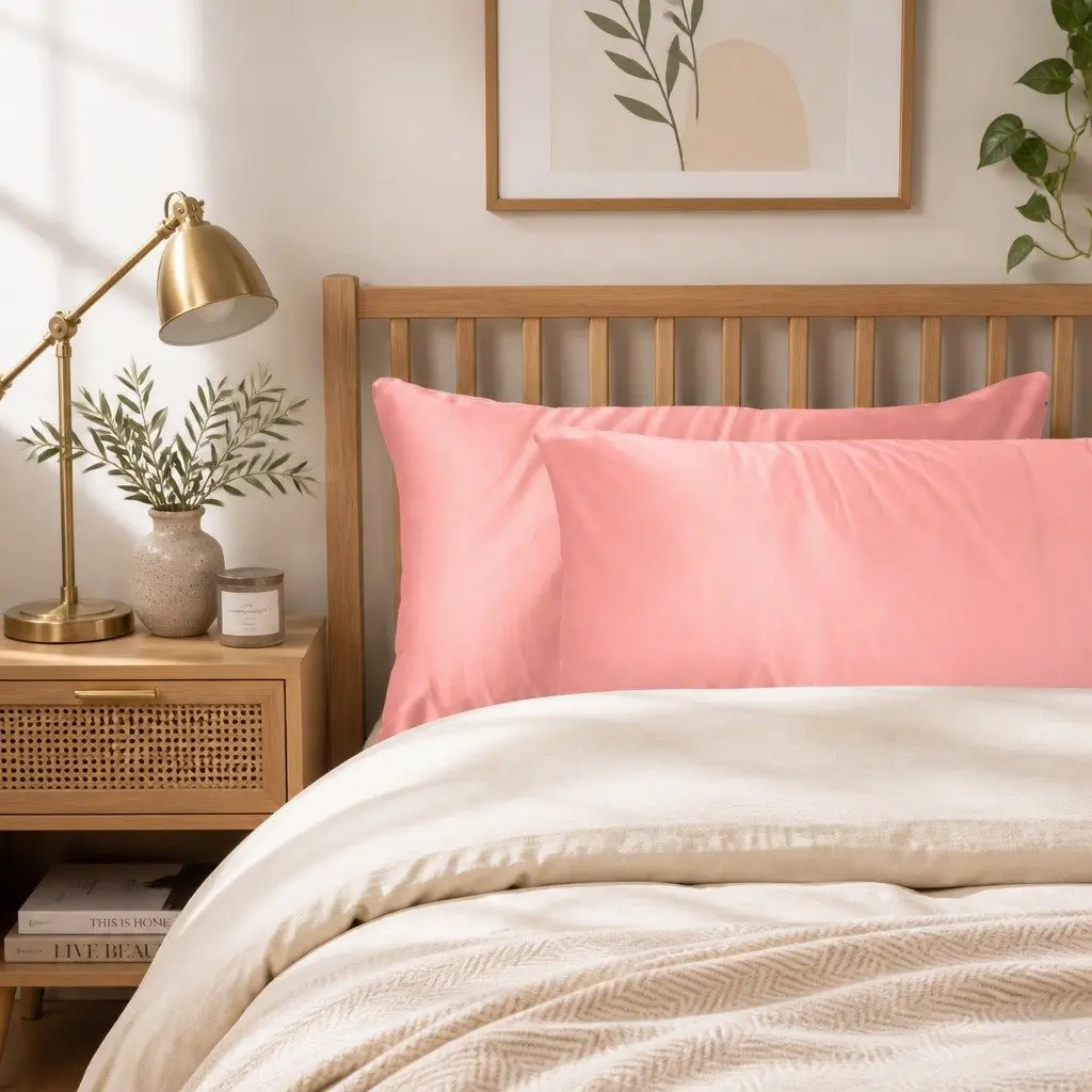 Mulberry Silk Pillowcase Twin Pack 51x76cm Blush