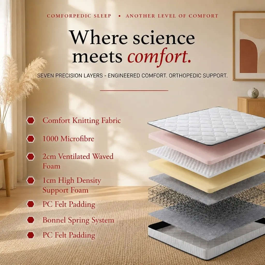 King Single Mattress with 5-Zone Support