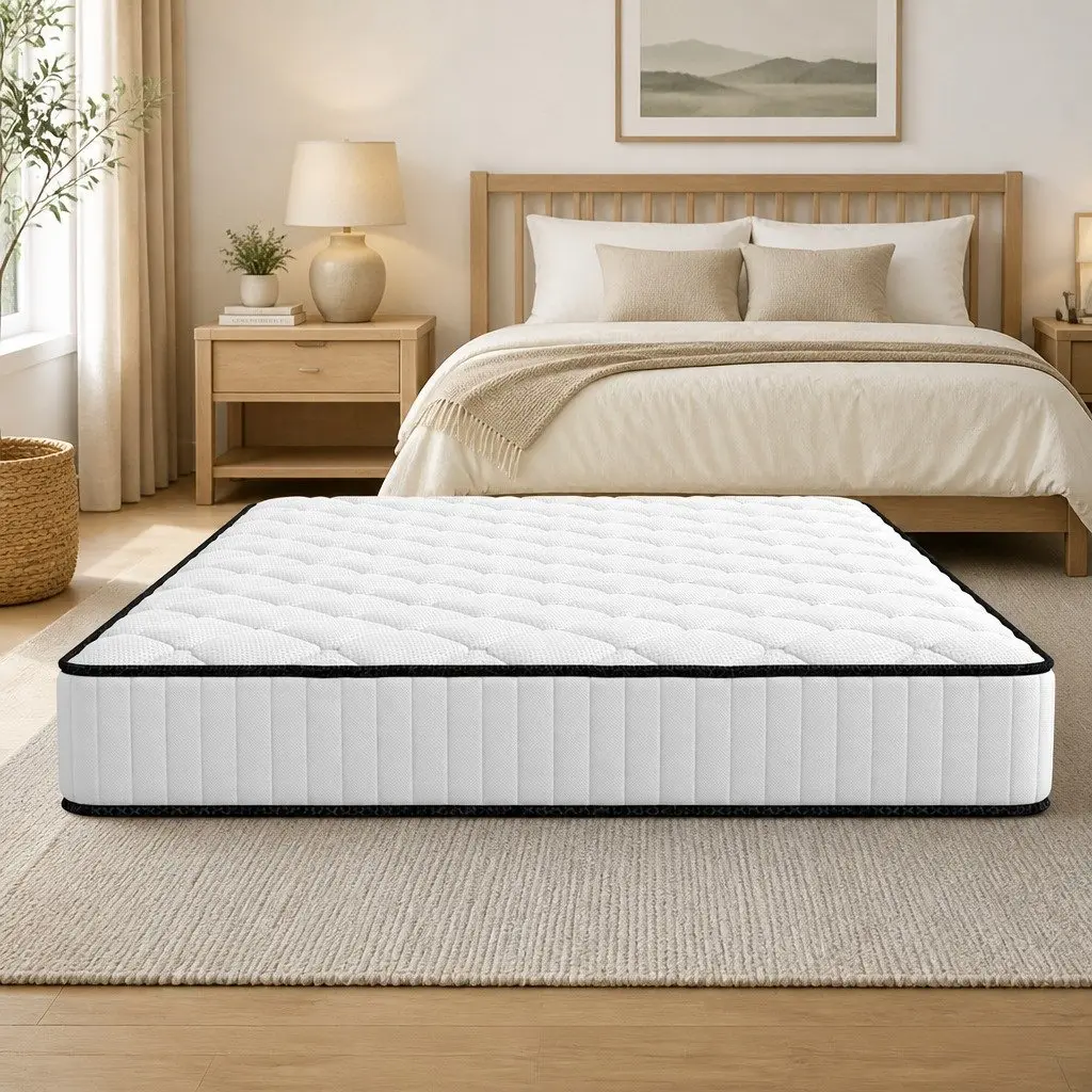 Queen Size Bonnell Spring Mattress 5-Zone Medium-Firm Pressure Relief Support