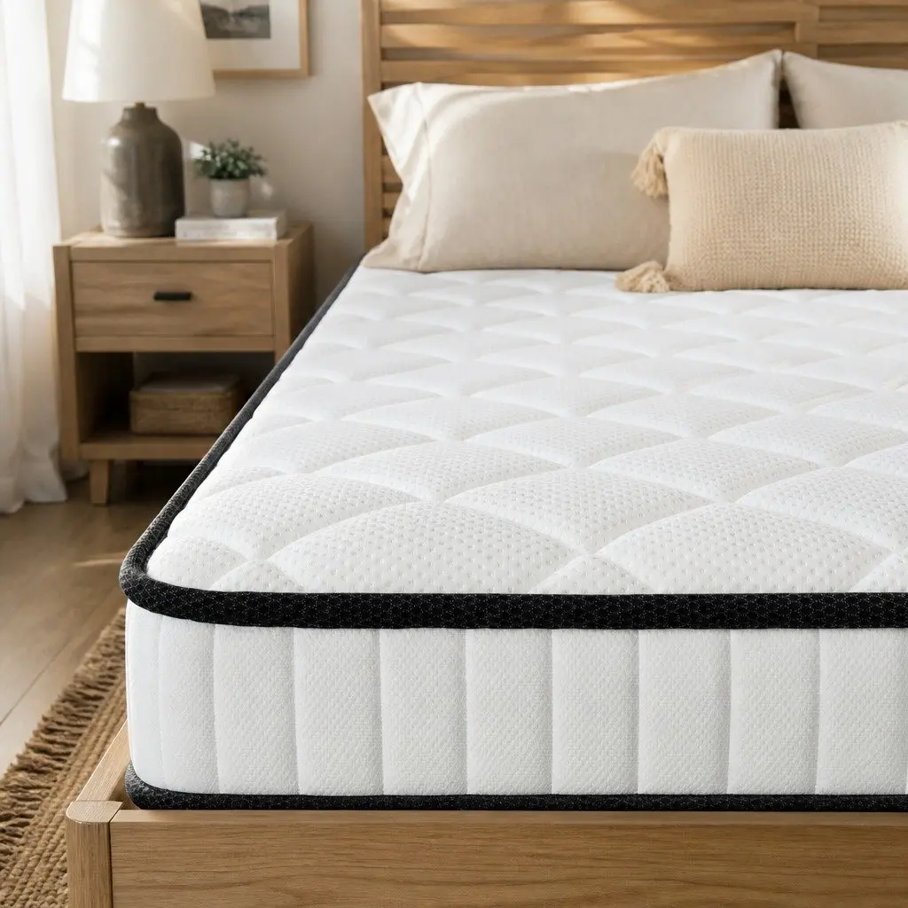 King Mattress Bonnell Spring 5-Zone Pressure Relief Foam Support 183cm White