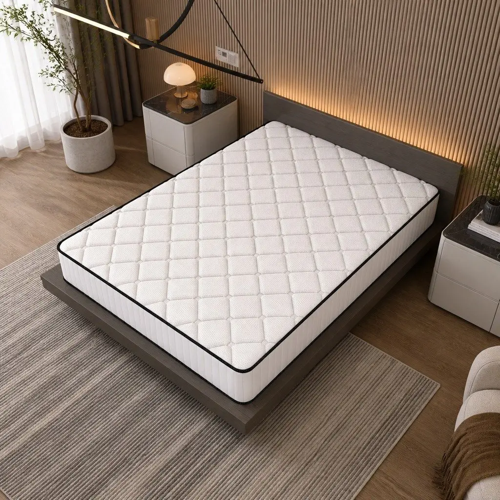 King Mattress Bonnell Spring 5-Zone Pressure Relief Foam Support 183cm White