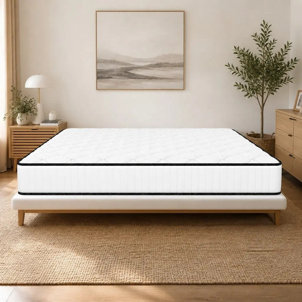 King Mattress Bonnell Spring 5-Zone Pressure Relief Foam Support 183cm White