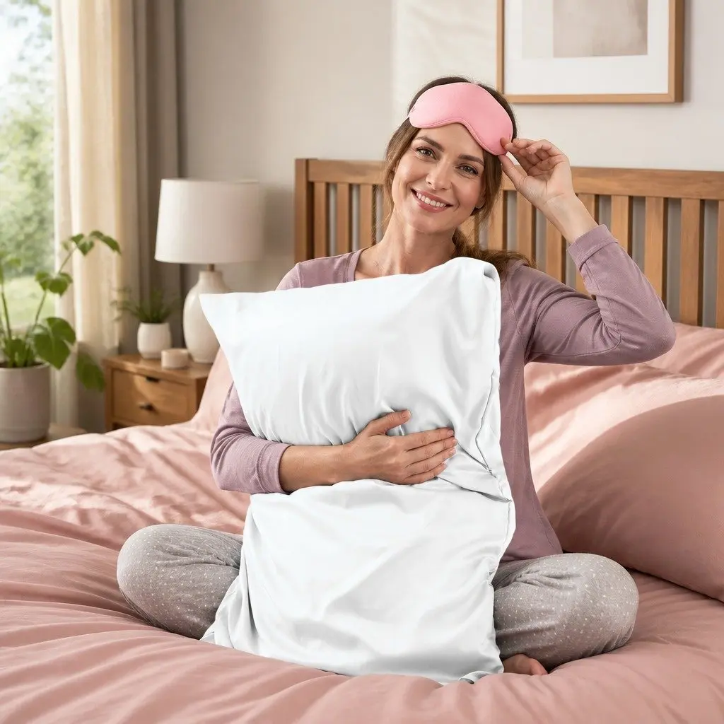 Mulberry Silk Pillowcase 51cm x 76cm Dual-Sided Luxury Bedding for Sleep Hair Skin Care