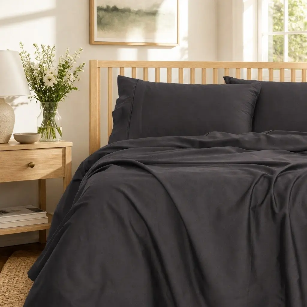 Queen Bamboo Cotton Sheet Set with 1000TC Comfort