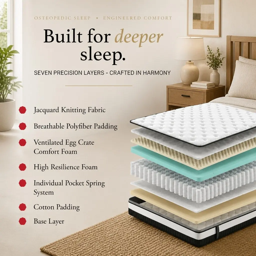 Medium-Firm Double Osteopedic Pocket Spring Mattress