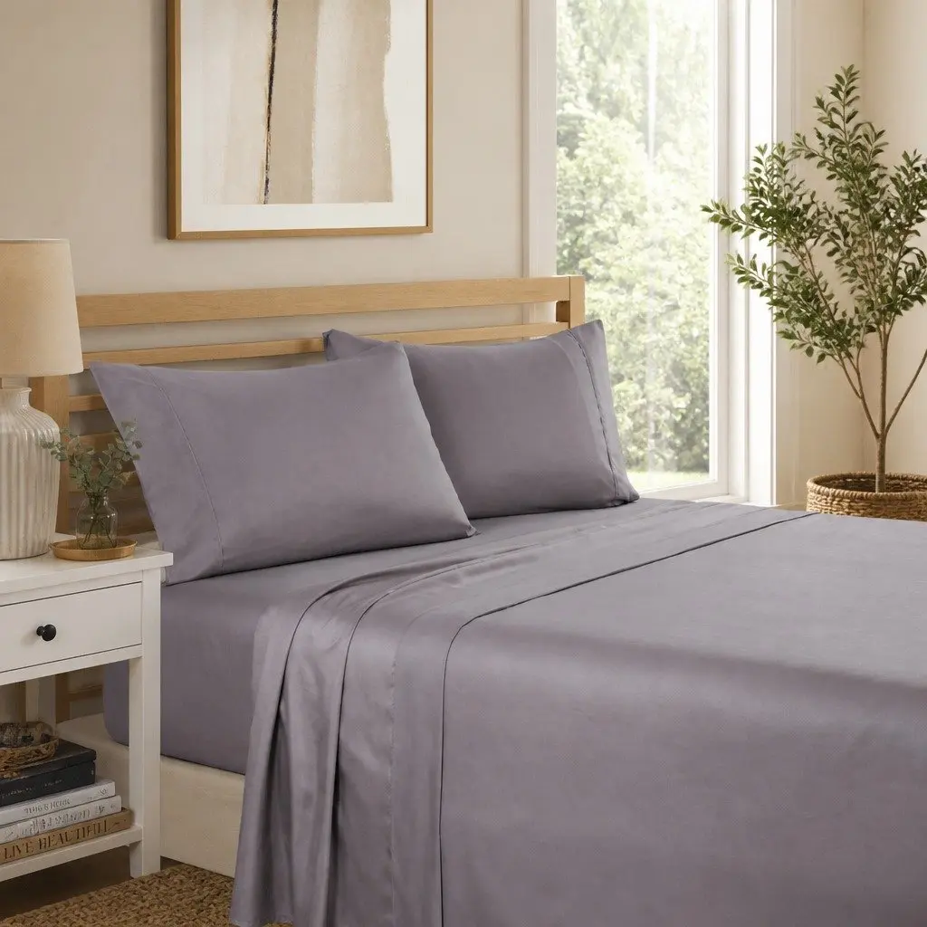 4-Piece Double Bed Sheet Set 1200TC Satin Weave