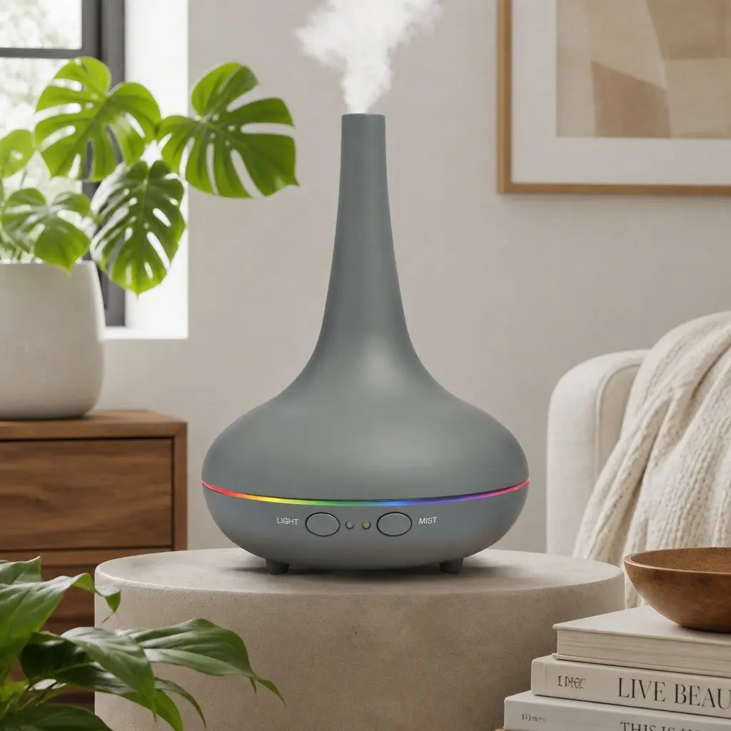 Ultrasonic Aroma Diffuser & Humidifier in Cool Grey