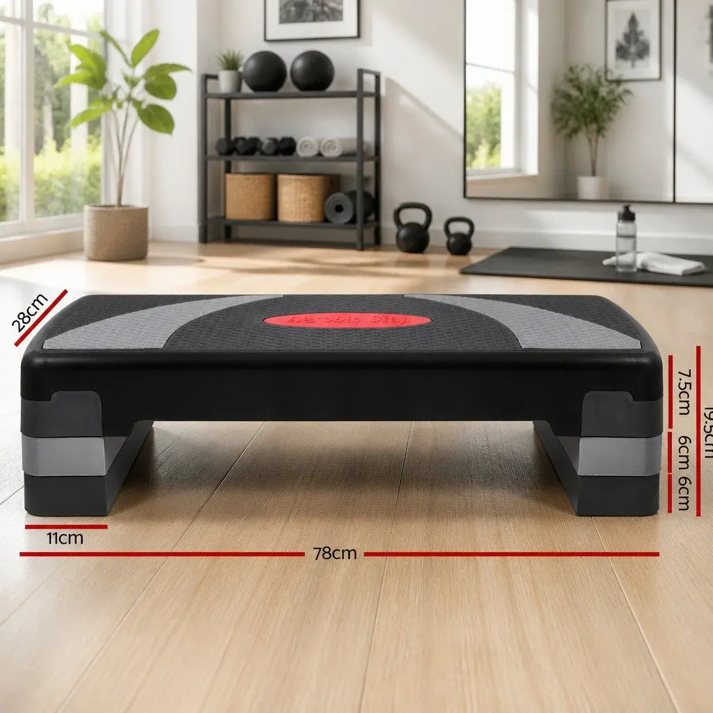Adjustable Aerobic Step Exercise Stepper for Home Fitness