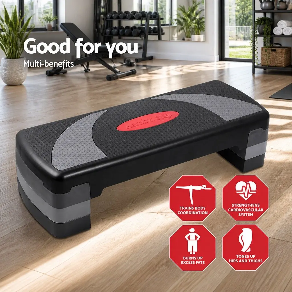 Adjustable Aerobic Step Exercise Stepper for Home Fitness