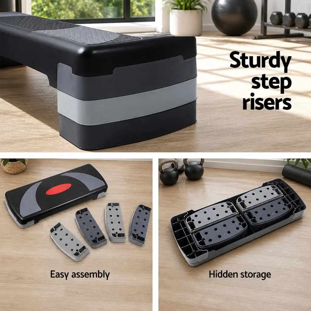 Adjustable Aerobic Step Exercise Stepper for Home Fitness