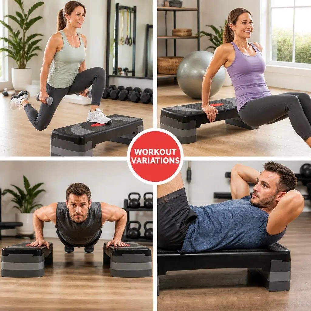 Adjustable Aerobic Step Exercise Stepper for Home Fitness