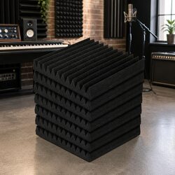 High-Density Acoustic Foam Panels - 20pcs Wedge Design