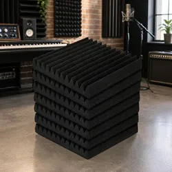 High-Density Acoustic Foam Panels - 20pcs Wedge Design