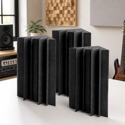 High-Quality Black Corner Bass Trap Acoustic Foam 20pcs