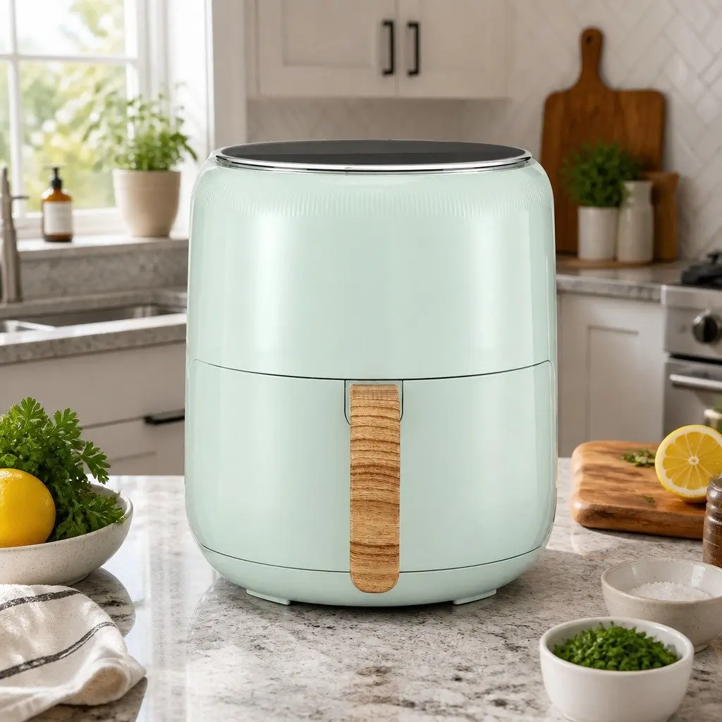 Air Fryer 5L Electric Touch Control Blue Kitchen Appliance