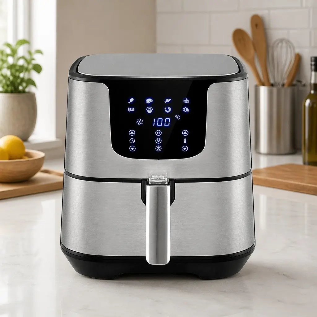 Air Fryer Stainless Steel 7L Black Kitchen Cooking Appliance